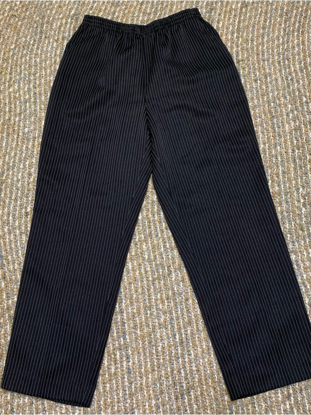 Salon‎ Studio Black Pinstripe Pants 12P Relaxed Casual Dress Comfortable